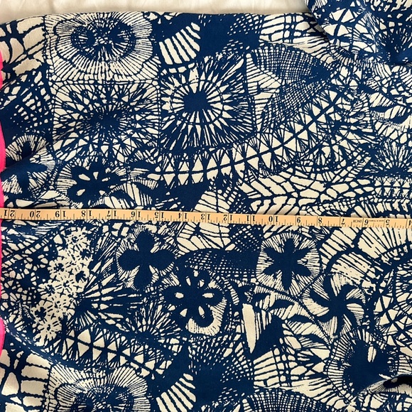 Tory Burch sweater set navy white hot pink cardigan and matching tee VG s/p - Picture 5 of 8